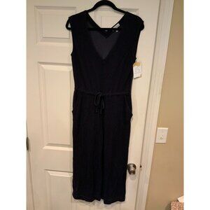 Allison Joy Navy Blue V-Neck Sleeveless Jumpsuit, Size XS